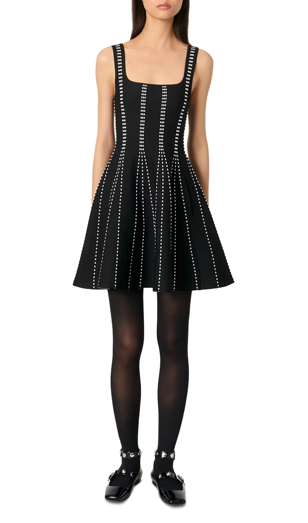 Short Jacquard Knit Dress Flowering Girl