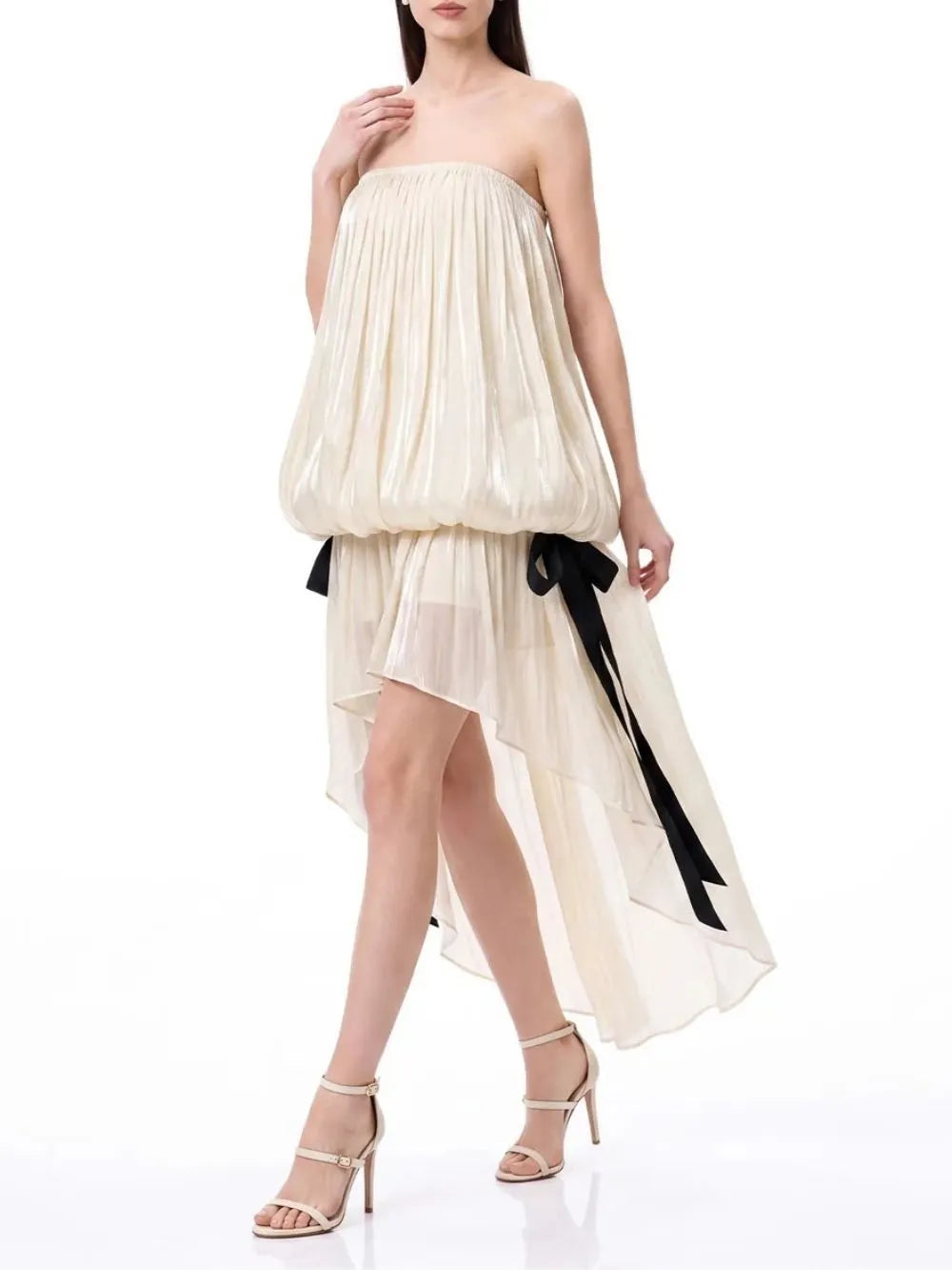 Uldric Strapless Ruched Dress Flowering Girl