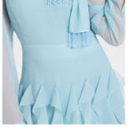 Bonnie Blue Bow Neck Tiered Ruffle Maxi Dress Flowering Girl