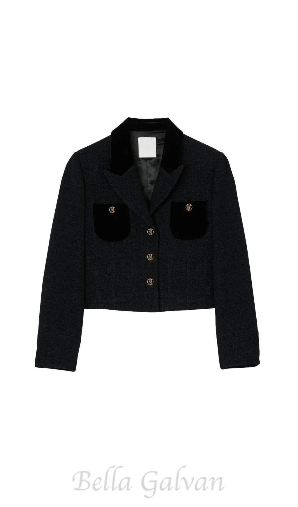 Vic Cropped Blazer in black Flowering Girl