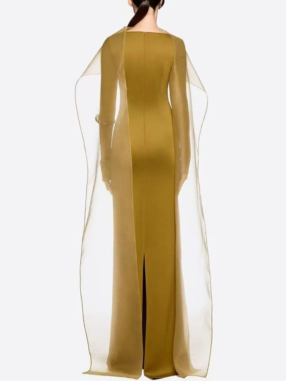 Marceline Long Sleeve Mesh Maxi Dress Flowering Girl