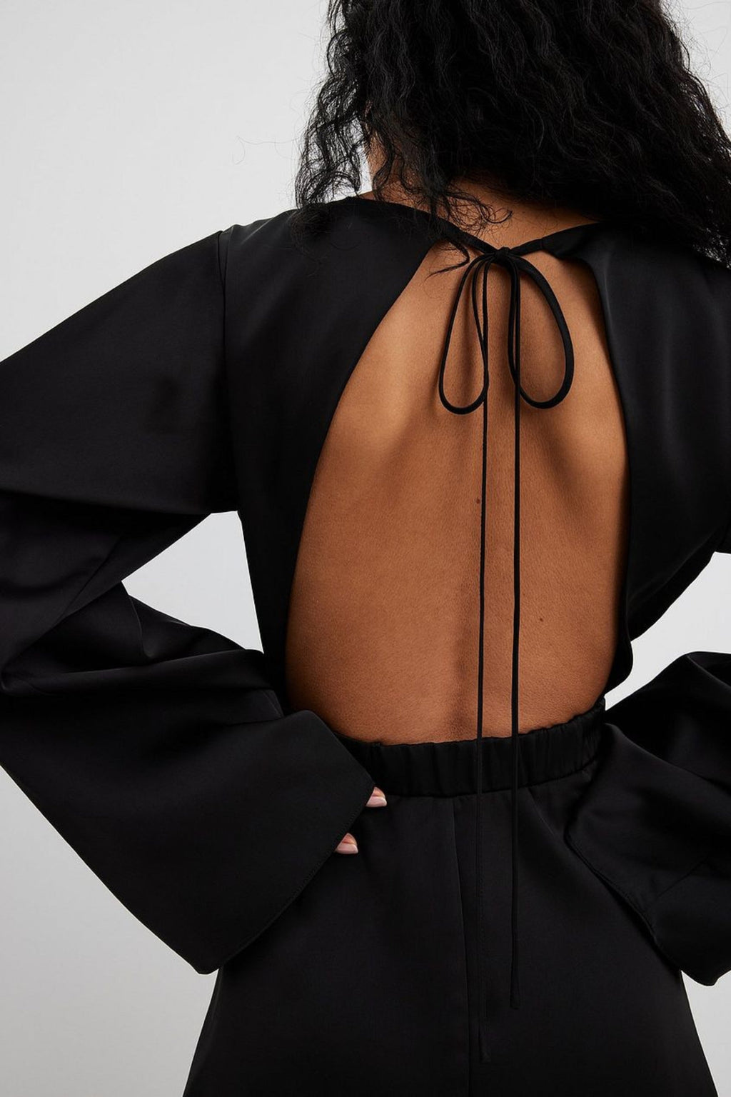 Open Back Mini Dress Flowering Girl