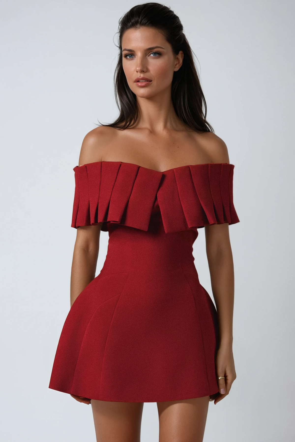 Braam Strapless Ruch Mini Dress Flowering Girl