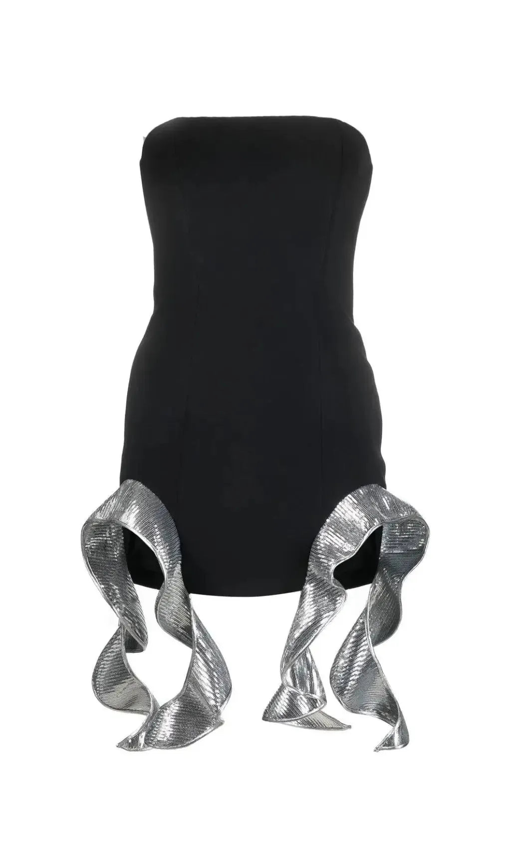 Metallic-Ruffle Strapless Minidress Flowering Girl