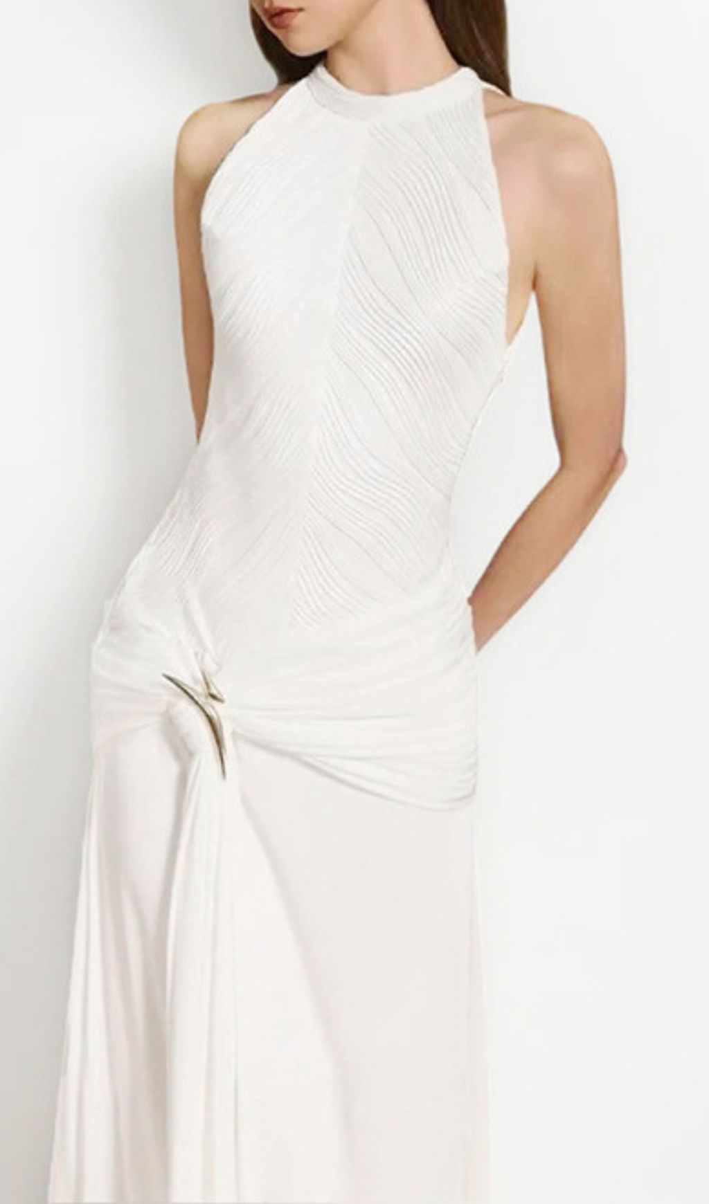 Jára Sleeveless Knotted Maxi Dress Flowering Girl