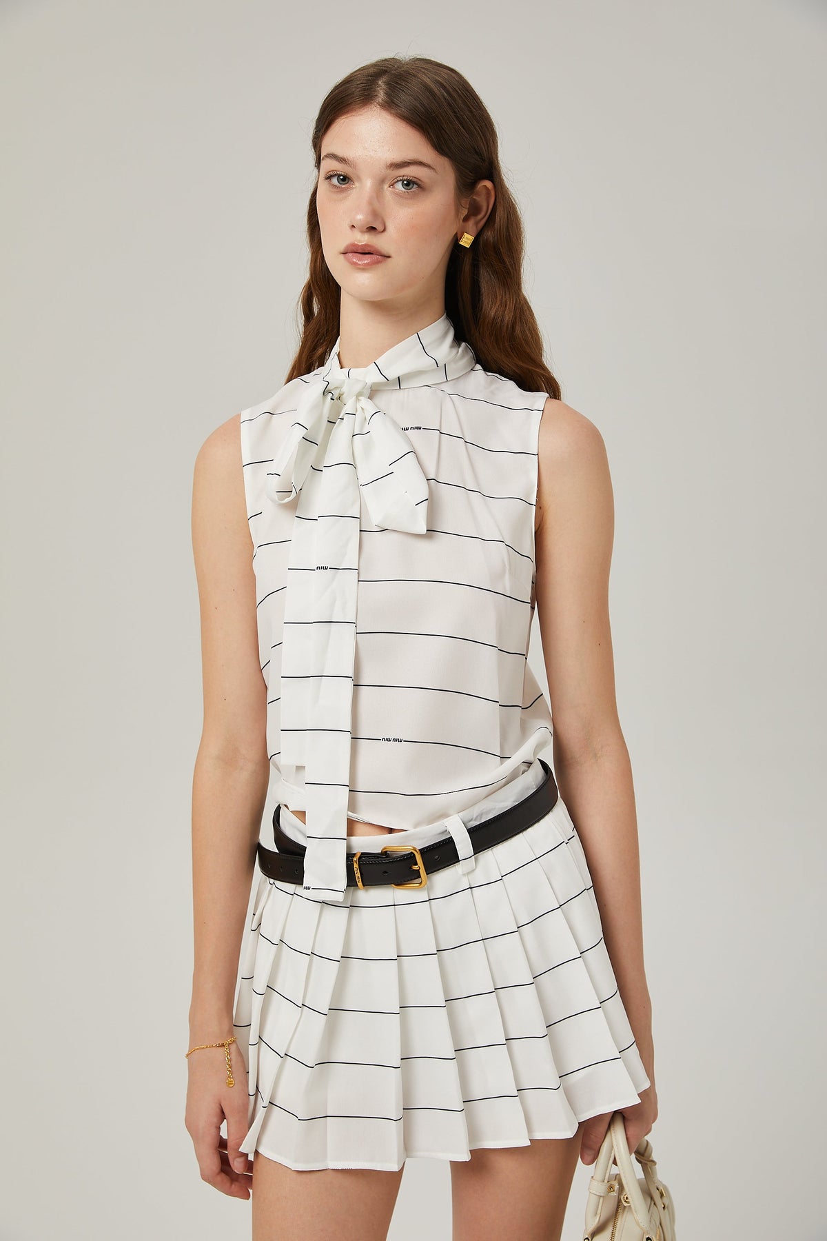 Angélique Striped Top & Skirt Matching Set Flowering Girl