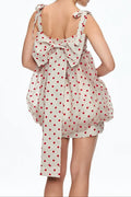 jennifer Dot Grid Bow Mini Dress Flowering Girl