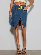 Taelorin Denim Skirt Flowering Girl