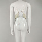 Pearl Embellished Bustier Top Flowering Girl