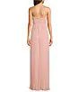 Strapless Pleated Maxi Dress Pink Flowering Girl
