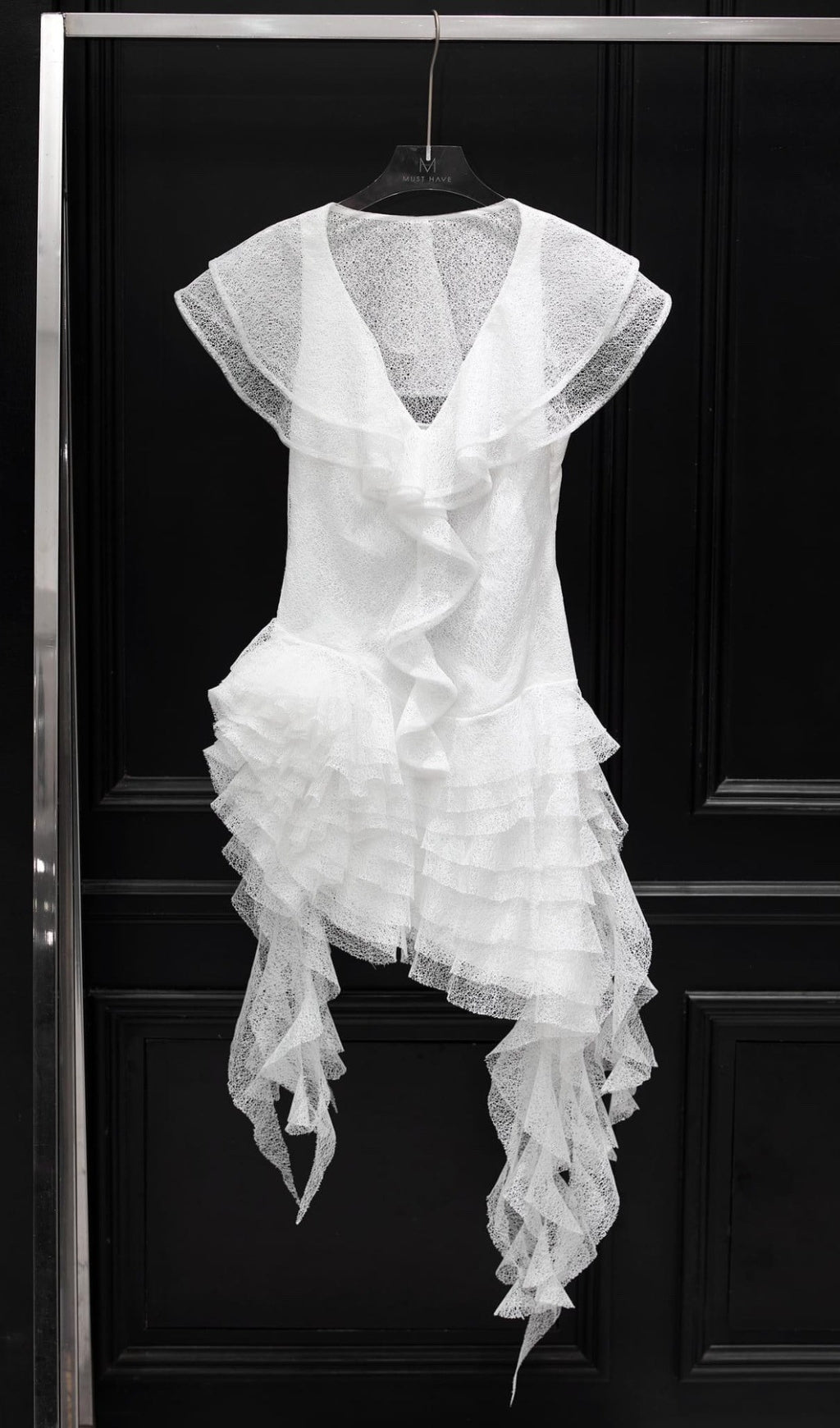 Dorsey White Ruffle Mini Dress Flowering Girl