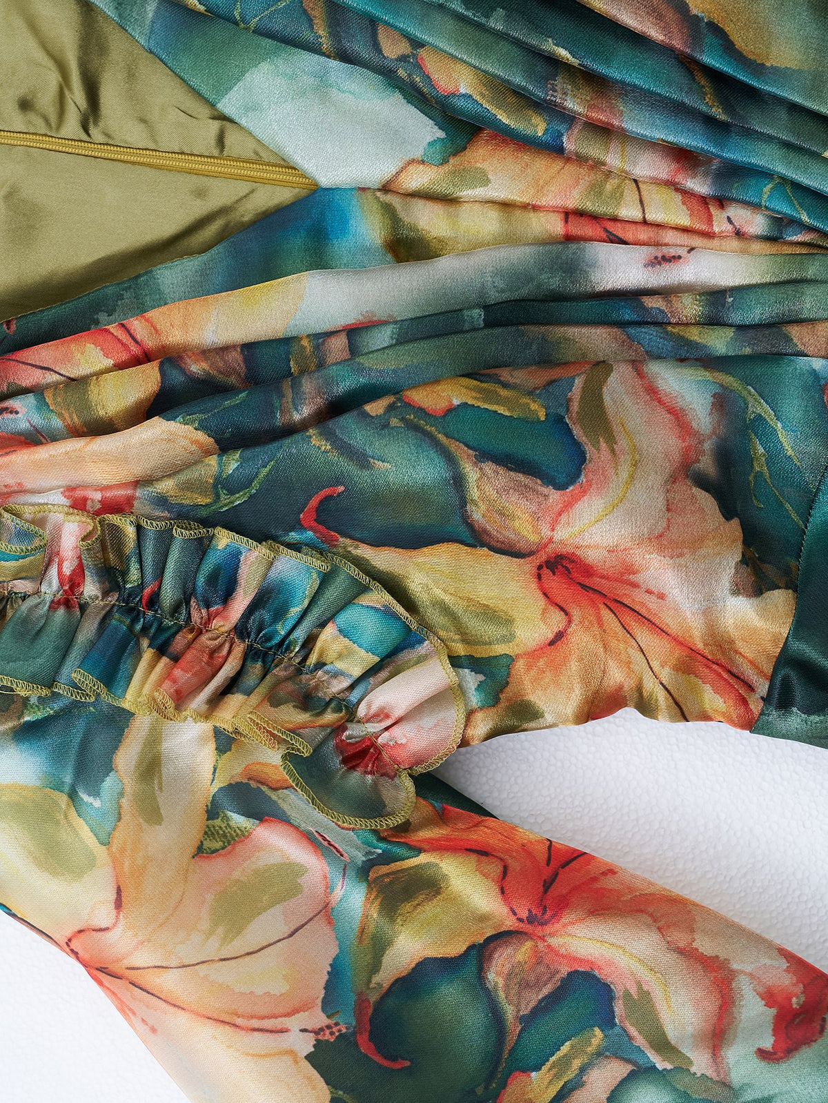 Fenicia Green Floral Printed Maxi Dress Flowering Girl
