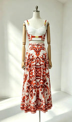 Madrona Printed Two-Piece Set Flowering Girl