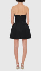 Evalina Strapless Flower Mini Dress Flowering Girl