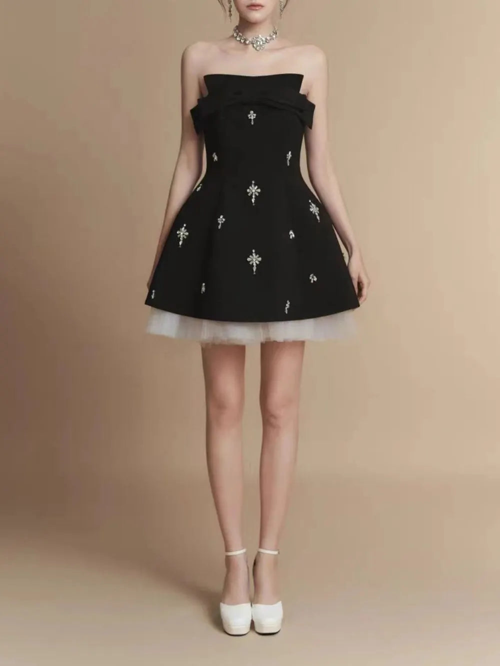 McLean Bow Embellished Mini Dress Flowering Girl