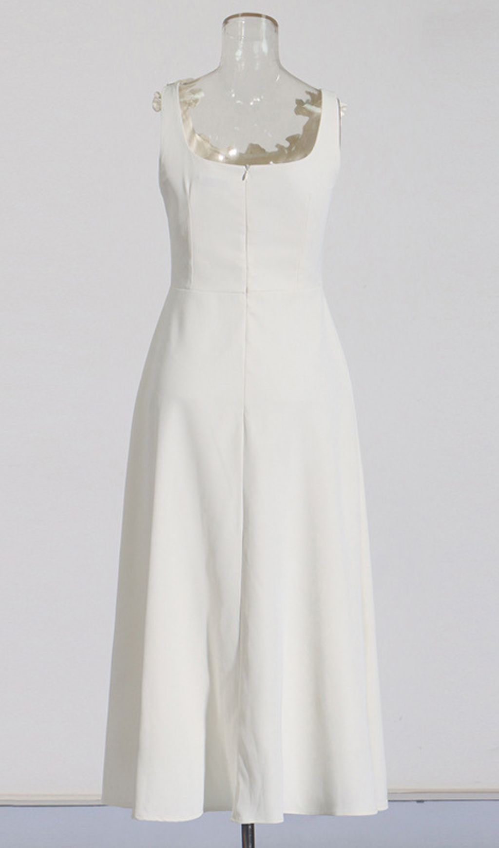 Janan White Flower Midi Dress Flowering Girl