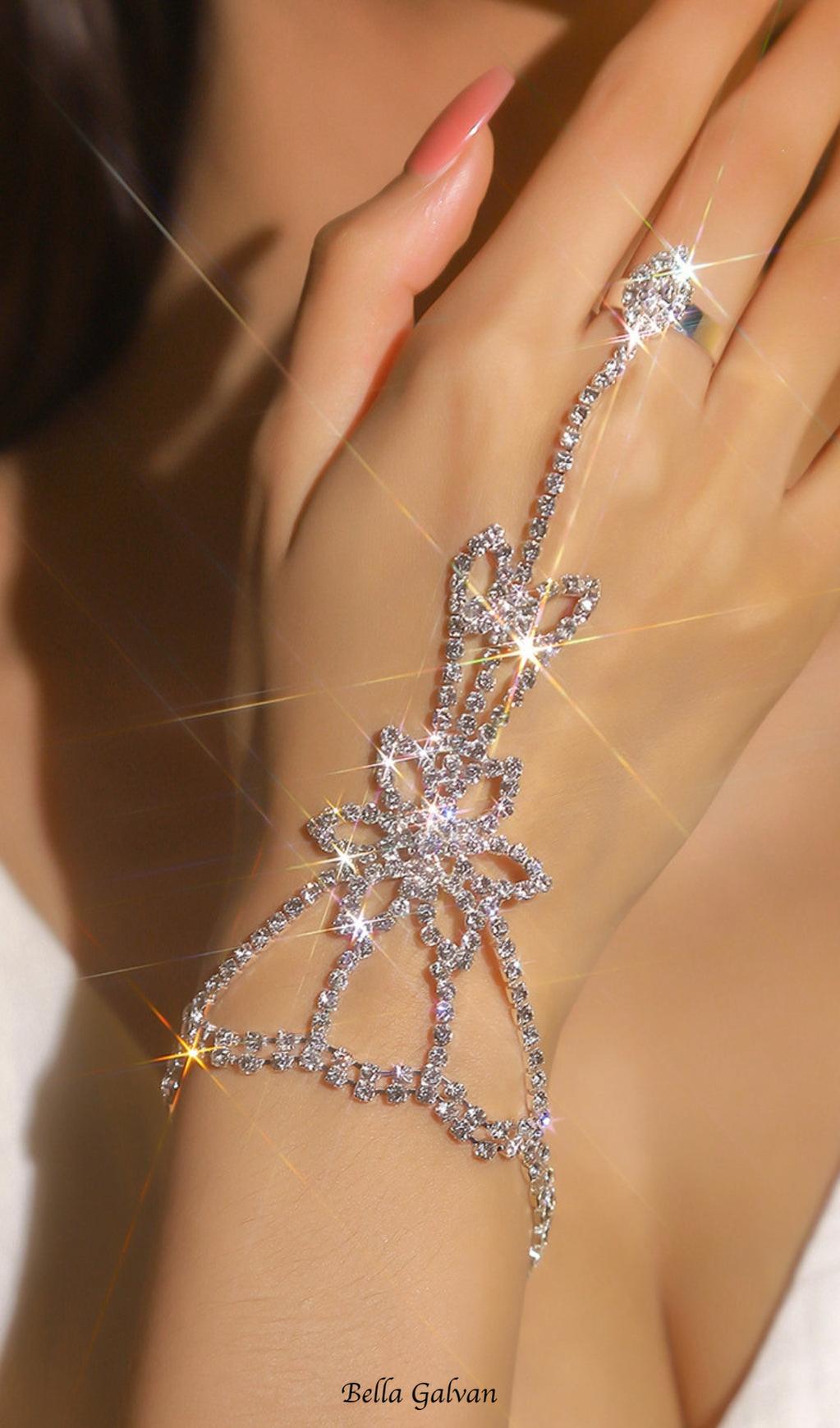 Duchess Rhinestone Interfinger Bracelet Flowering Girl