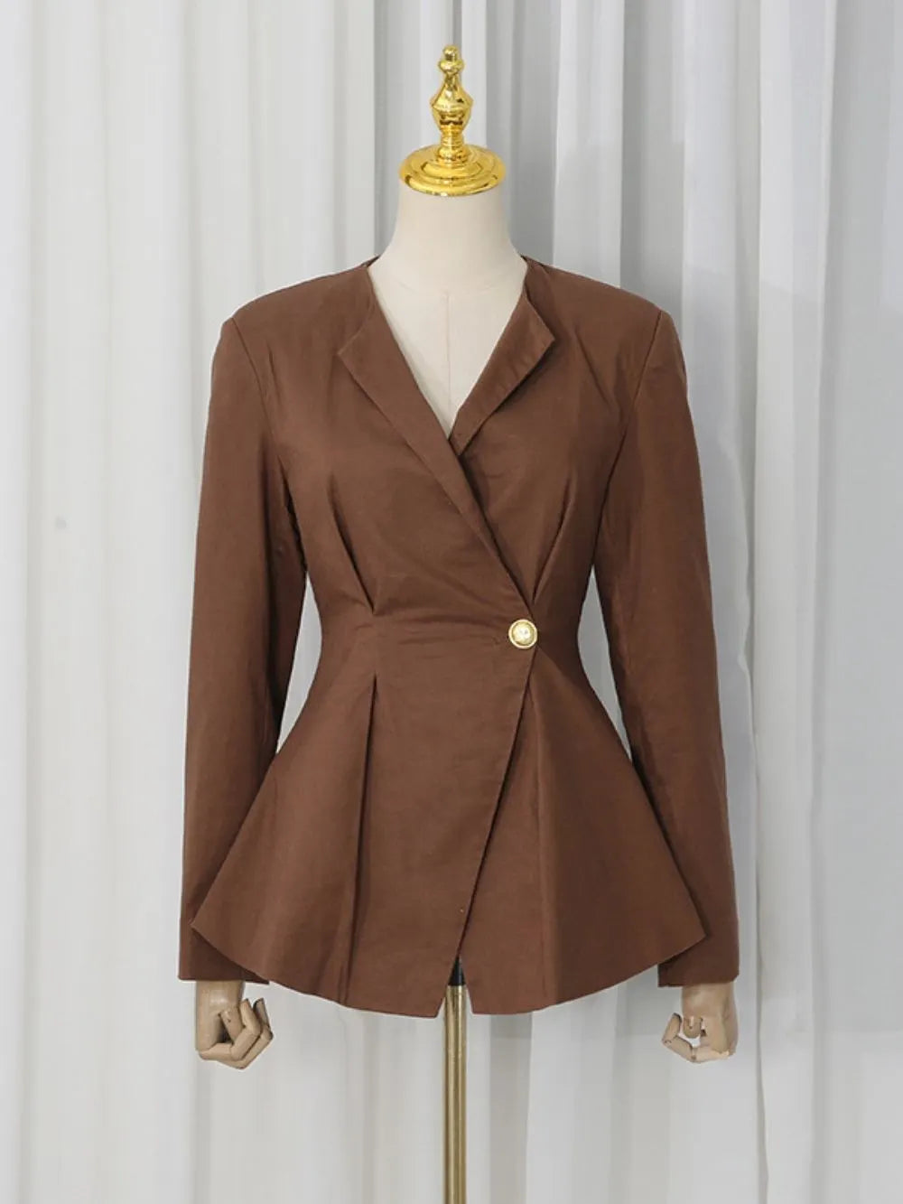 Mari Coffee Blazer & Skirt Set Flowering Girl