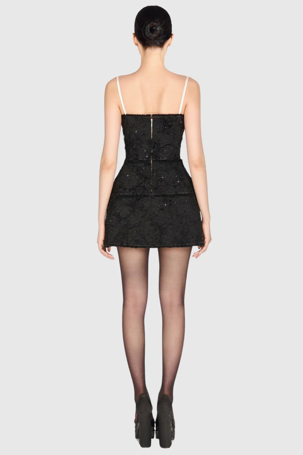 Santos Jacquard Beaded Cape - Black Flowering Girl