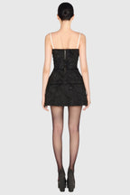 Santos Jacquard Beaded Cape - Black Flowering Girl