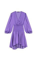 PURPLE SMOCKED TRIM DRESS Flowering Girl