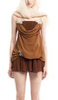 Essence Coffee Butterfly Mini Dress Flowering Girl