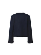 Detachable Embroidered Collar Cardigan Flowering Girl
