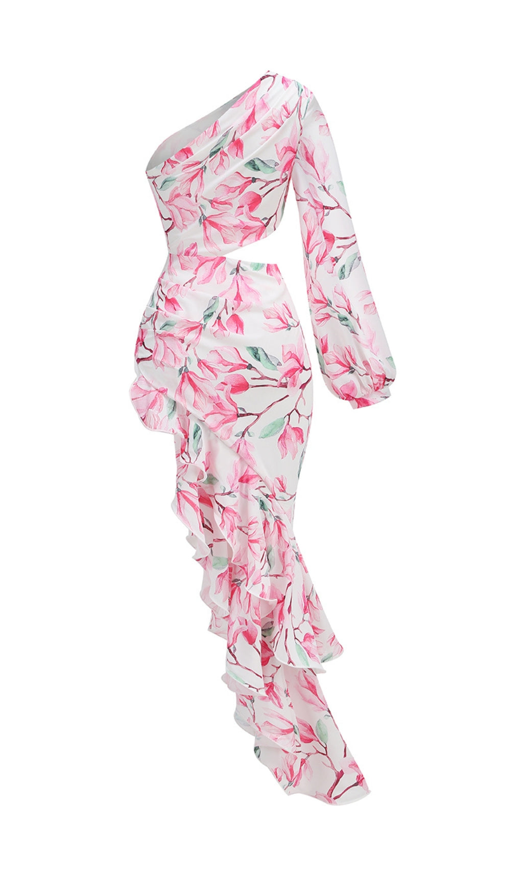 Asfrid Pink Printed Maxi Dress Flowering Girl