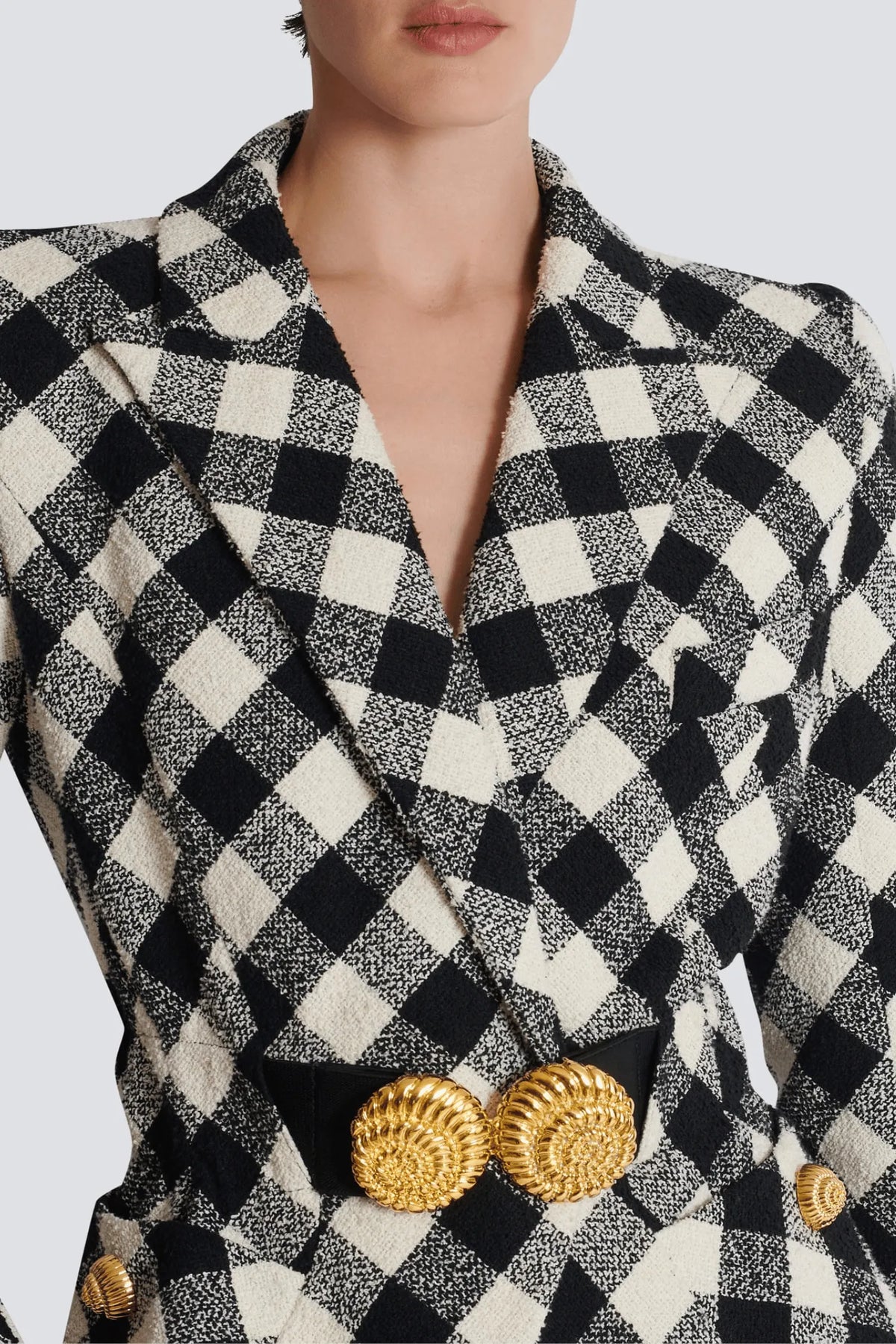 Wyatt Gingham Button Blazer Flowering Girl