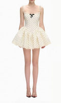 Katrien Strappy Dot Corset Mini Dress Flowering Girl