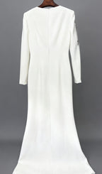 Jessica White Flower Embellished Gown Flowering Girl