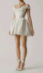 Lettie Off-Shoulder Mini Dress Flowering Girl