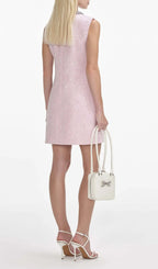 Adelle Pink Sequin Boucle Mini Dress Flowering Girl