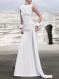 Mayliesha White Ruched Maxi Dress Flowering Girl