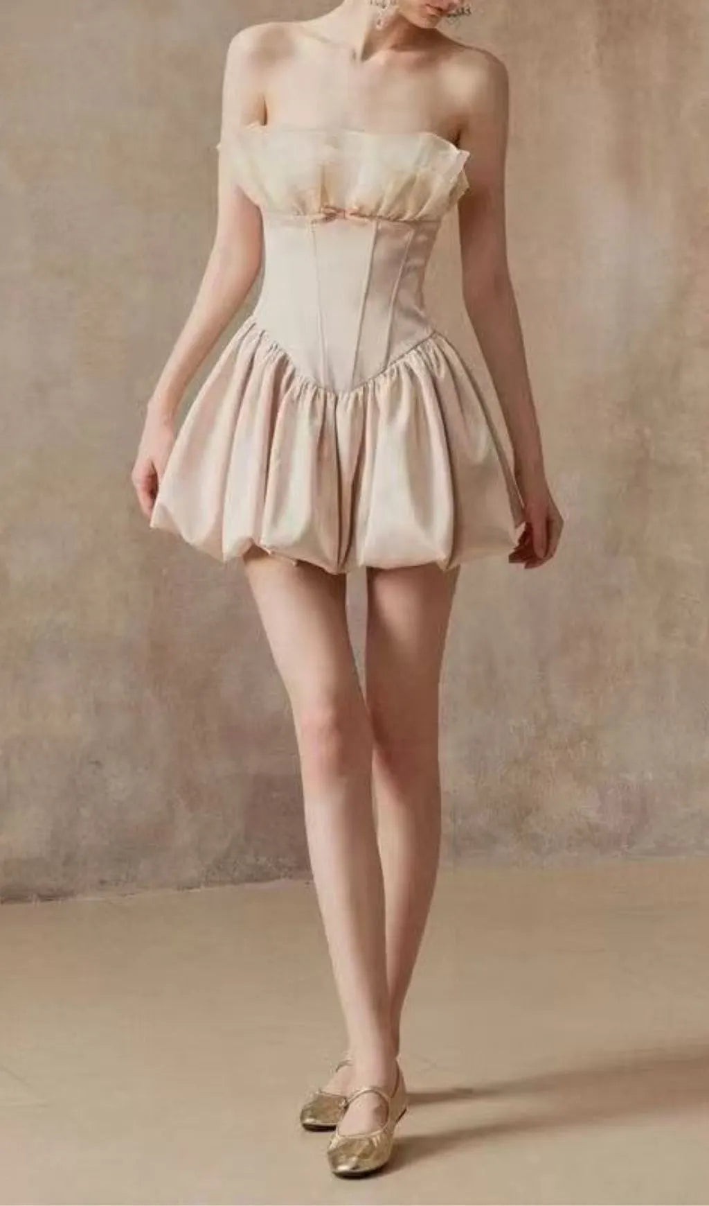 Leola Strapless Corset Mini Dress Flowering Girl