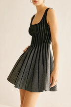 Arlene Square Neck Stripe Mini Dress Flowering Girl