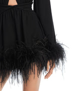 Ornella Feather Trim Dress Flowering Girl