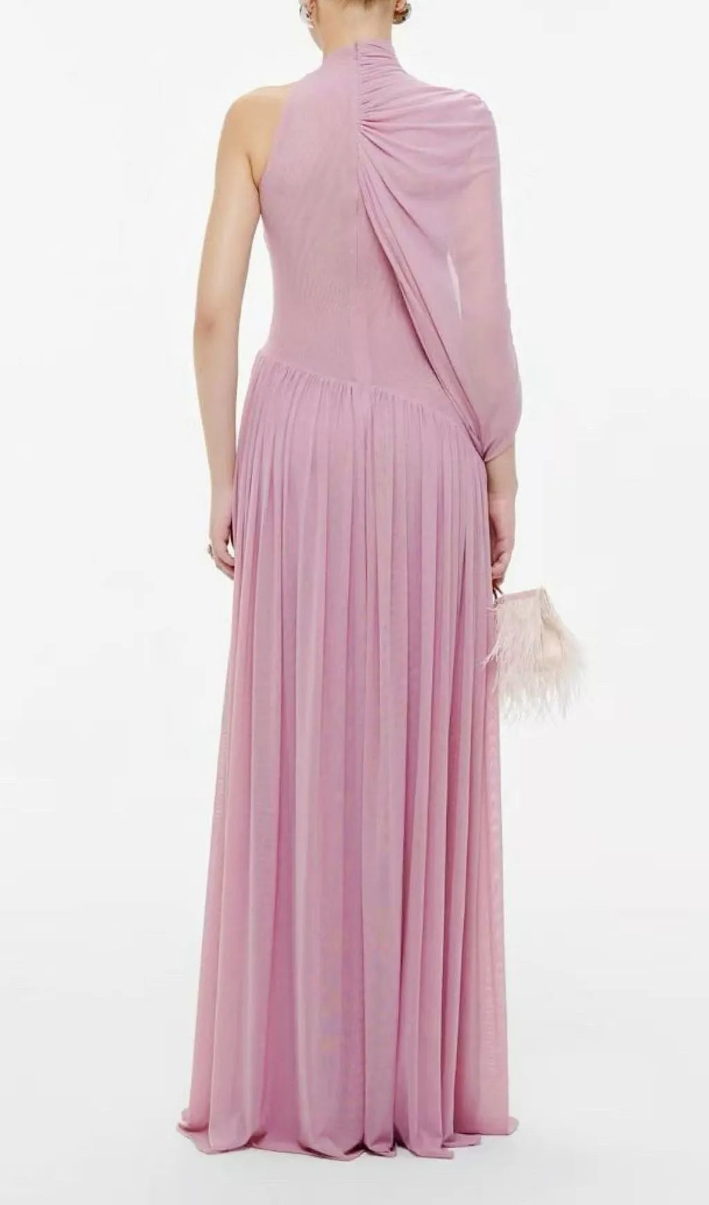 Kennedi Irregular Shoulder Ruched Maxi Dress Flowering Girl