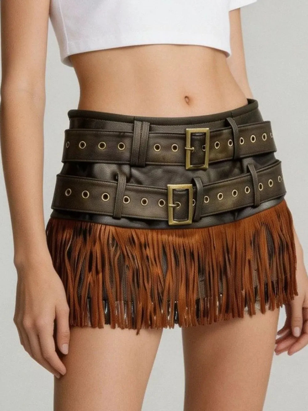 Mallie Belt Tassel Mini Skirt Flowering Girl