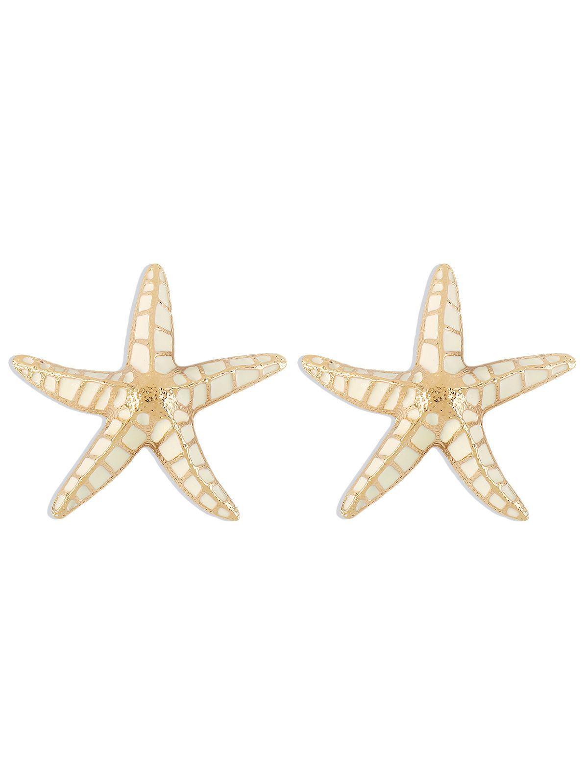Shepherd Starfish Earrings In Beige Flowering Girl