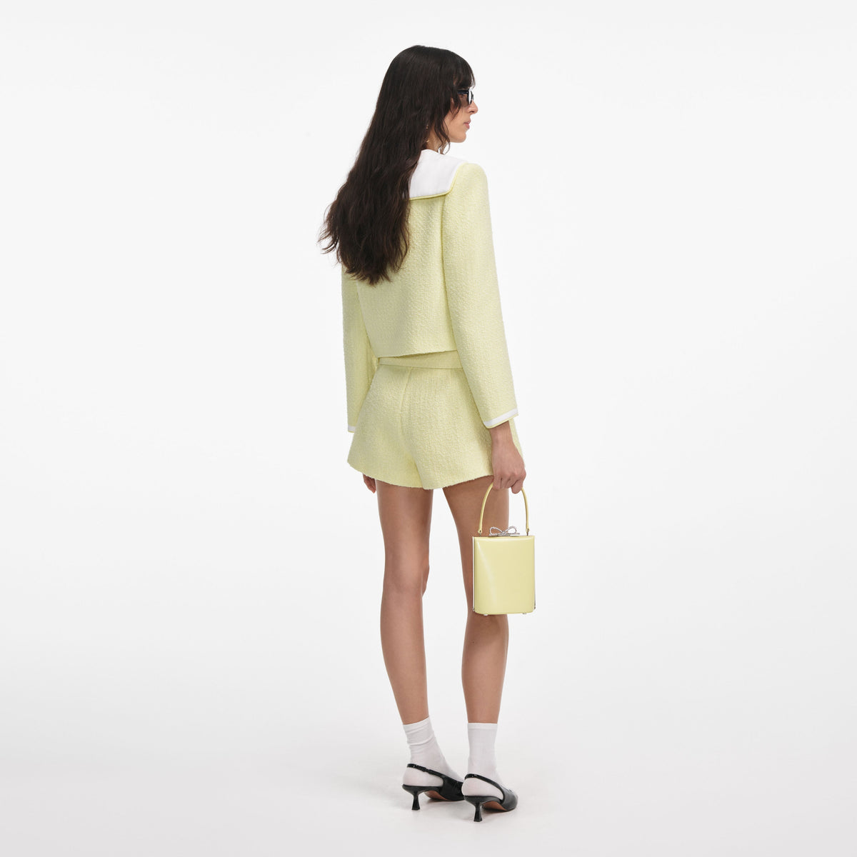 Sigrid Boucle Skort In Yellow Flowering Girl
