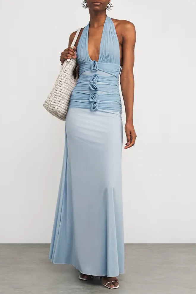 Halterneck Villadiego Maxi Dress Flowering Girl