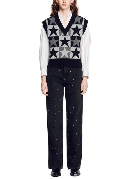 STARN V NECK SLEEVELESS SWEATER Flowering Girl