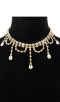 Gold Rhinestone Tassel Claw Chain Flowering Girl