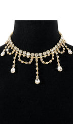 Gold Rhinestone Tassel Claw Chain Flowering Girl