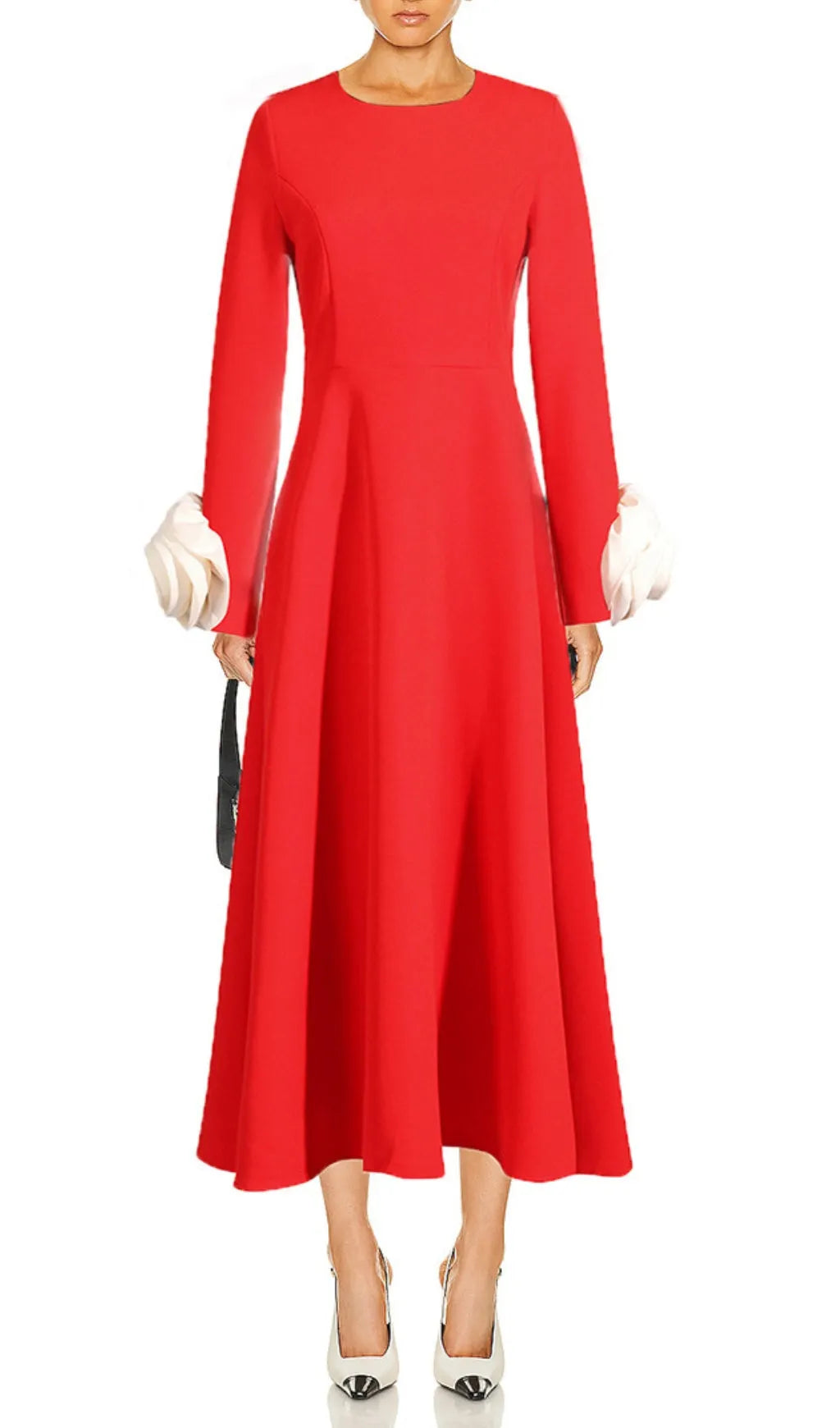 Alyvia Flower Embellished Midi Dress Flowering Girl