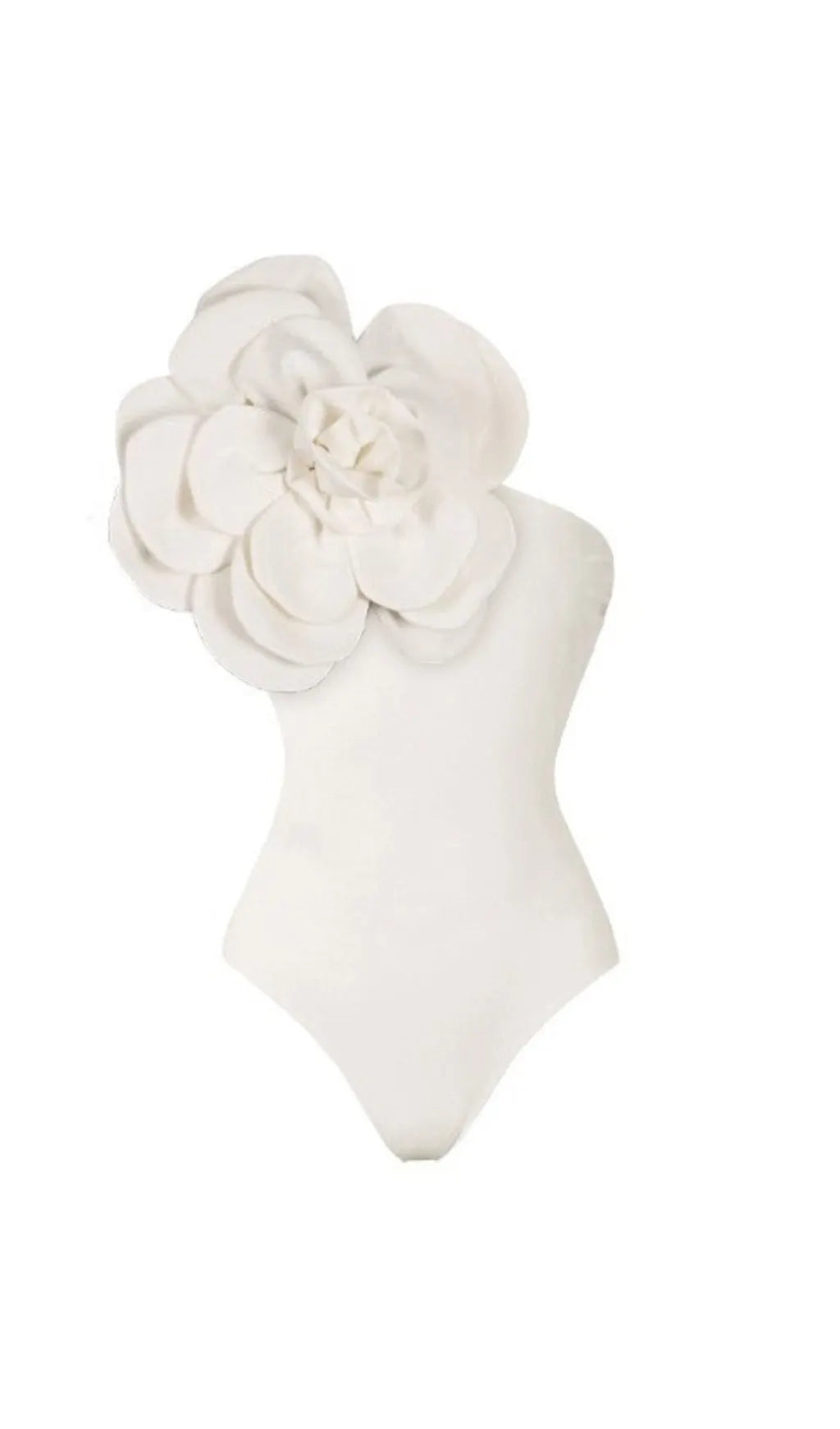 Anne White Exaggerated 3D Flower Top Flowering Girl