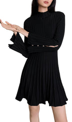 Raffie Ribbed Flared Dress Flowering Girl