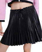 PLEATED FAUX LEATHER SKIRT Flowering Girl
