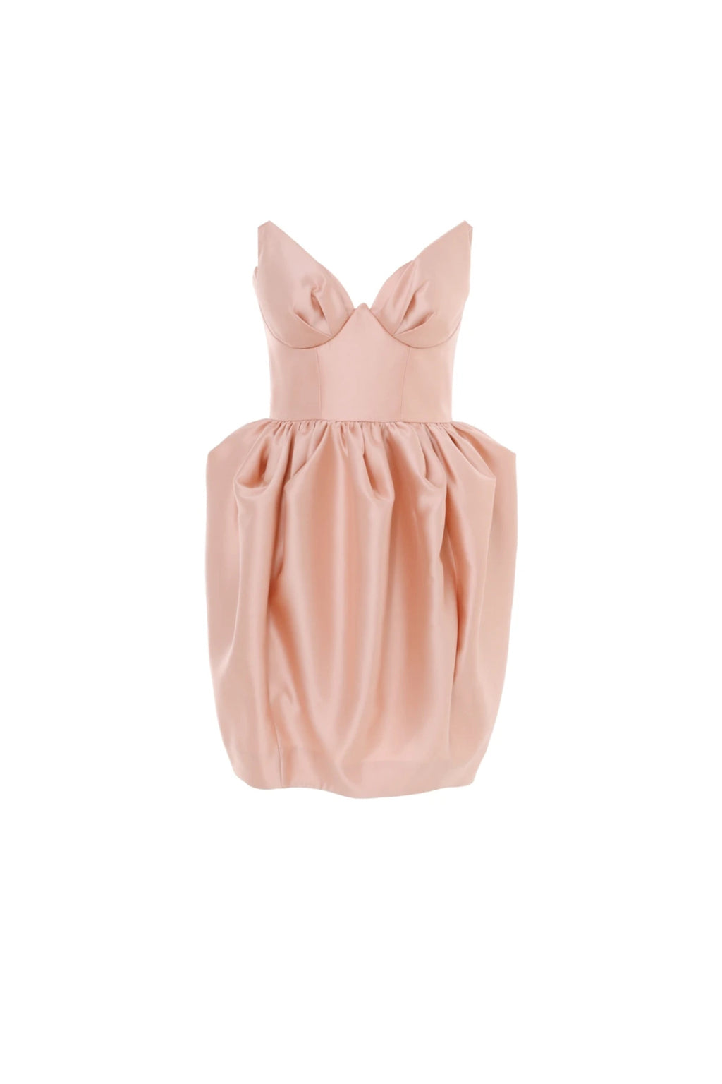 Bustier Strapless Mini Dress In Pink Flowering Girl